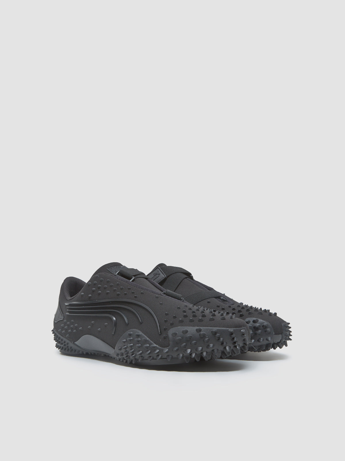 Mostro Spikes Sneaker in Black & Silver