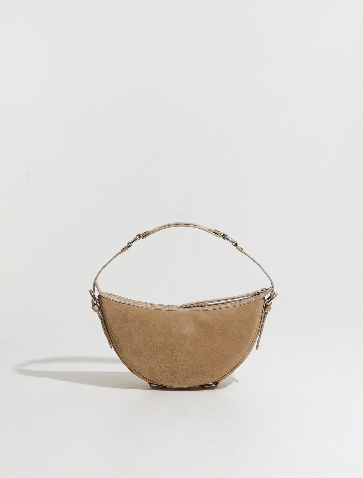 Gib Croco and Suede Leather Bag in Kraft