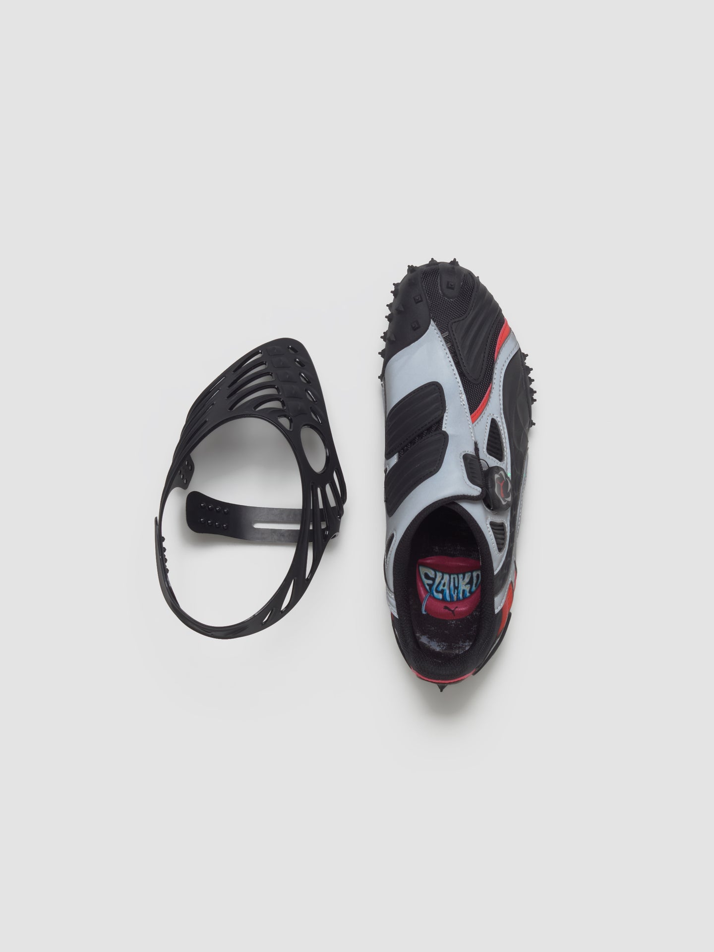 x A$AP ROCKY Mostro Gabbia Light Sneaker in Black & Silver