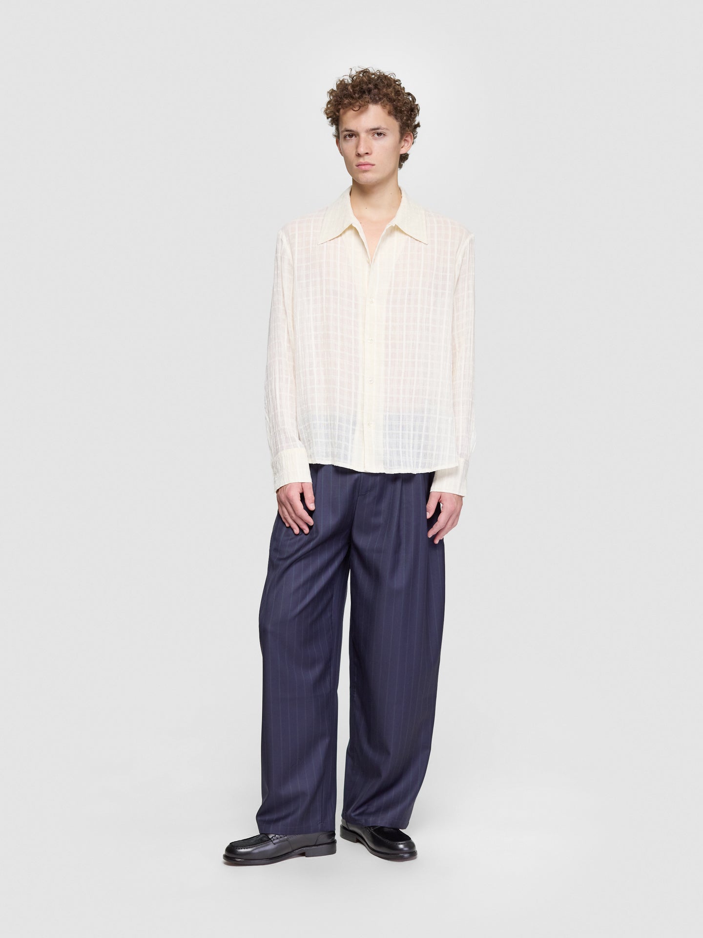 Ignacio Shirt in Cloud White Check