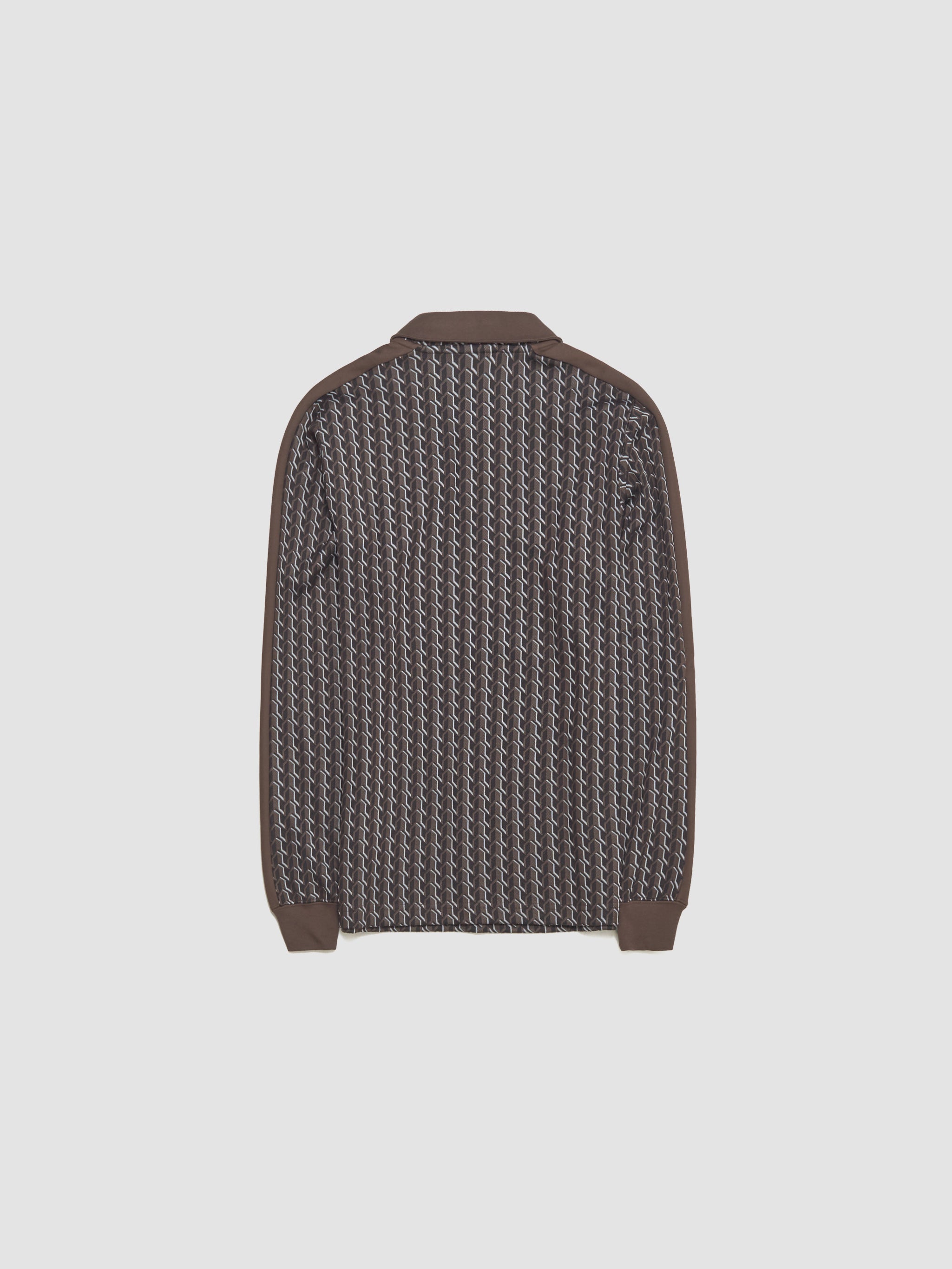 x JJJJound T7 Long Sleeve Polo Top in Chocolate