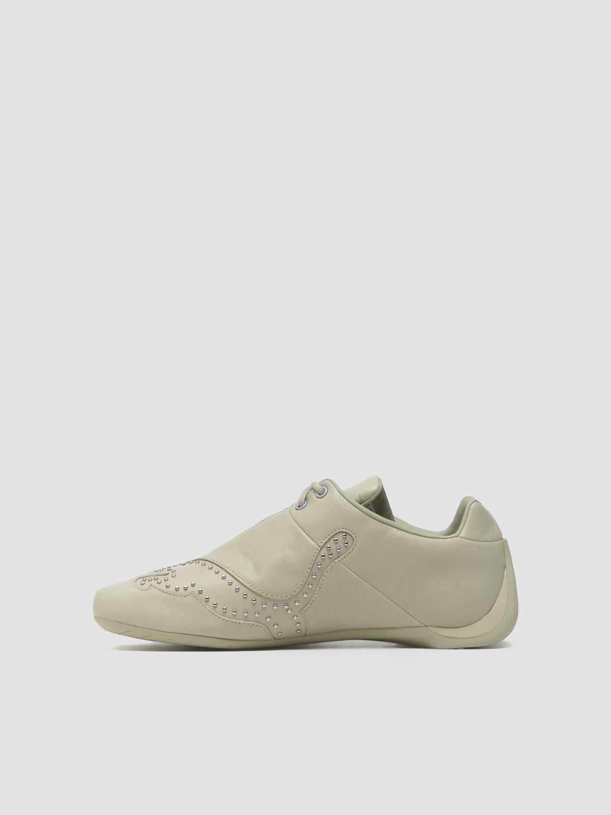 Future Cat Studs Sneaker in Frosted Ivory & Silver